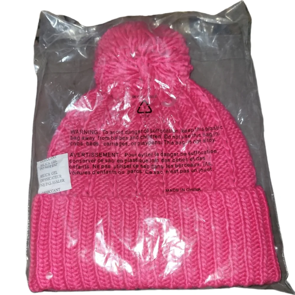 💜2/$55!! ✨️💛 Host Pick 💛✨️Rebecca Minkoff Cozy Ribbed Beanie Pink - Picture 3 of 9
